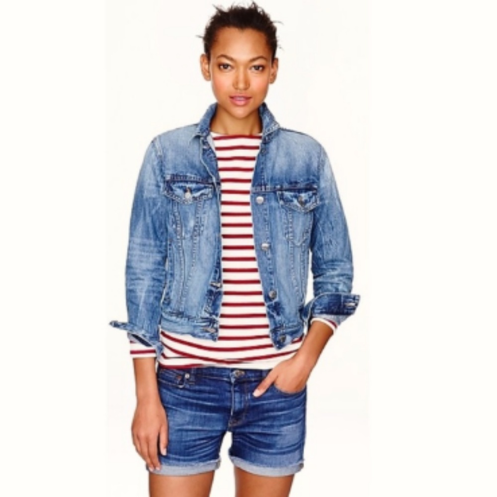 J. Crew | Vintage Denim Jacket Melrose Wash Blue